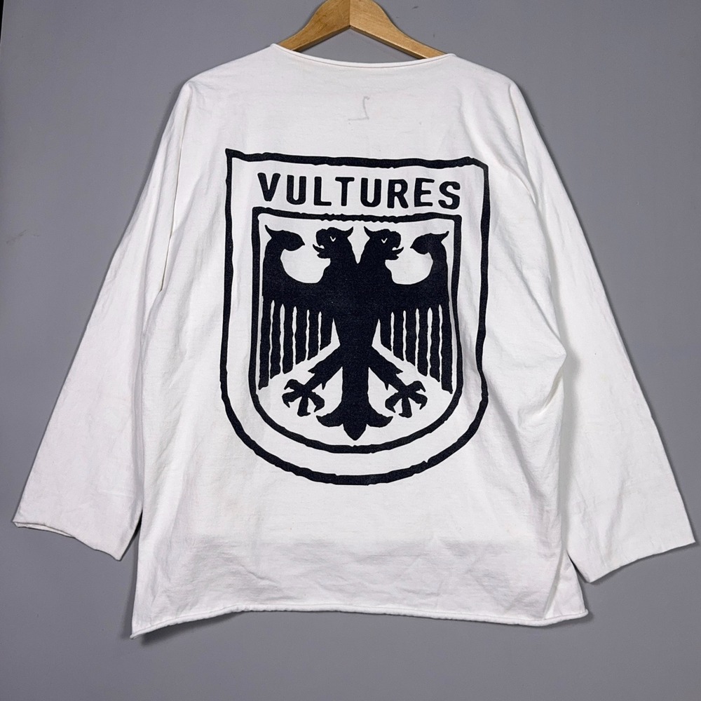 Yeezy Vultures Boxy Long Sleeve T-Shirt White Mens Size 2 ( Large ) Streetwear